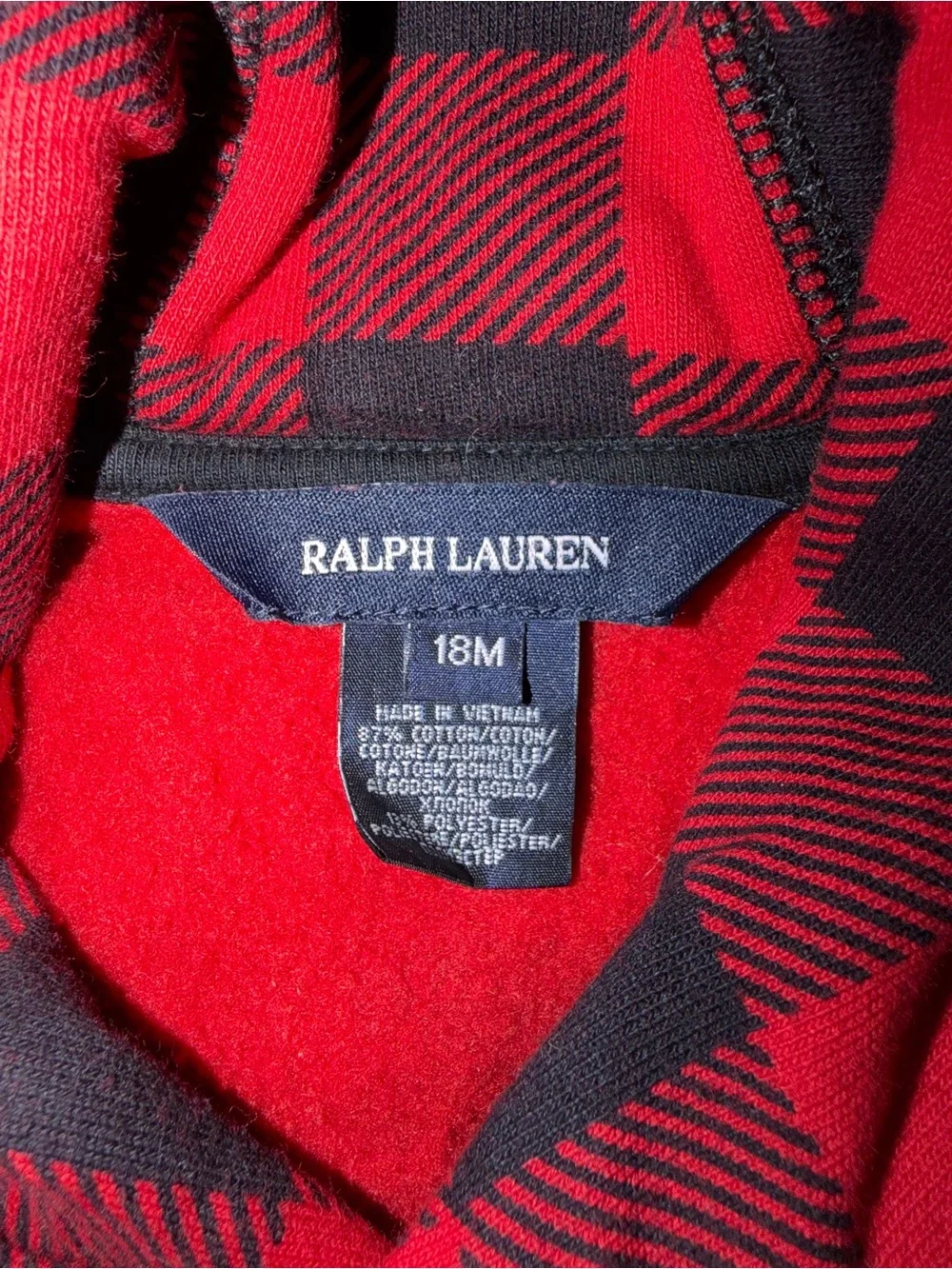 Ralph Lauren Red & Black Buffalo Plaid Ruffle Dress